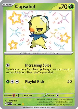 Capsakid 106/091 - Holofoil Paldean Fates