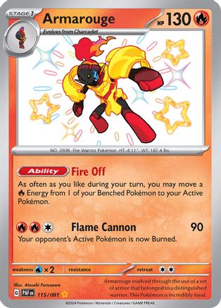Armarouge 115/091 - Holofoil Paldean Fates