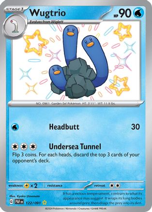Wugtrio 122/091 - Holofoil Paldean Fates