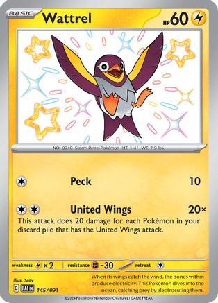 Wattrel 145/091 - Holofoil Paldean Fates