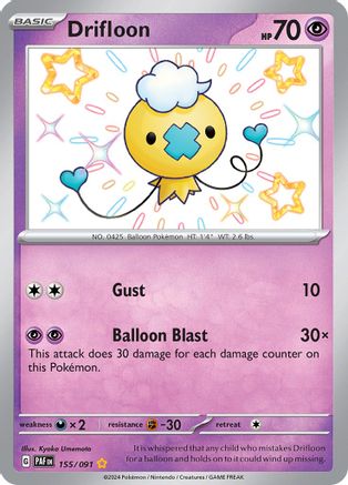 Drifloon 155/091 - Holofoil Paldean Fates