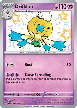 Drifblim 156/091 - Holofoil Paldean Fates