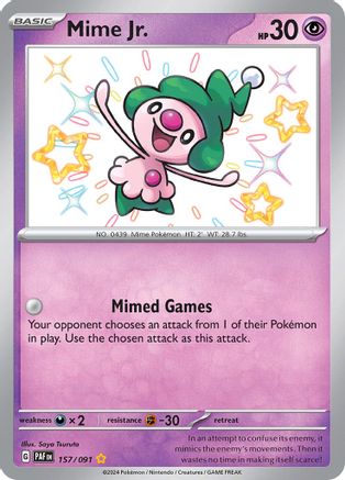 Mime Jr. 157/091 - Holofoil Paldean Fates