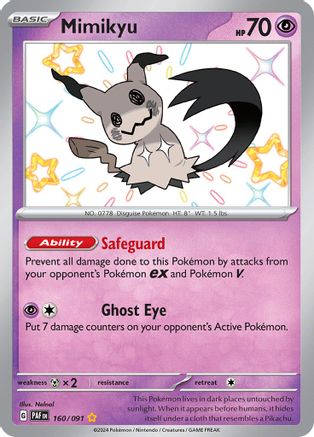 Mimikyu 160/091 - Holofoil Paldean Fates
