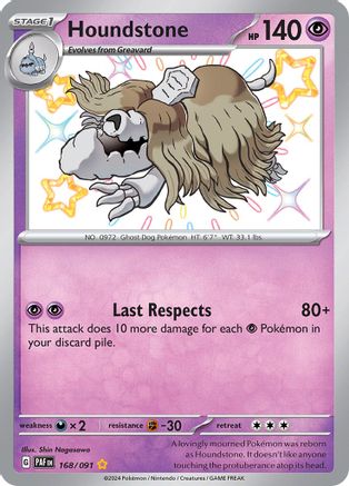 Houndstone 168/091 - Holofoil Paldean Fates