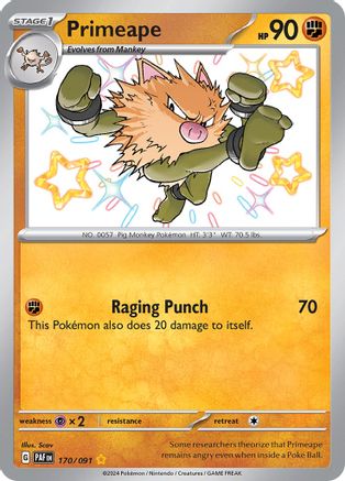 Primeape 170/091 - Holofoil Paldean Fates