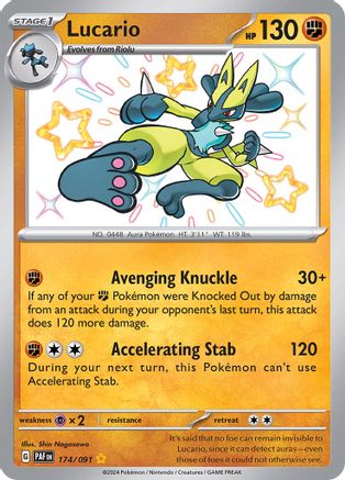 Lucario 174/091 - Holofoil Paldean Fates