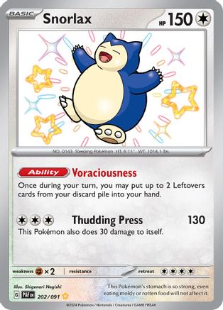 Snorlax 202/091 - Holofoil Paldean Fates