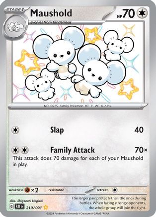 Maushold 210/091 - Holofoil Paldean Fates