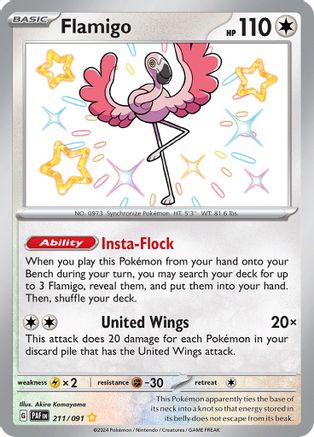 Flamigo 211/091 - Holofoil Paldean Fates