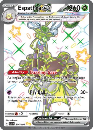 Espathra ex 214/091 - Holofoil Paldean Fates