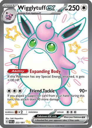 Wigglytuff ex 222/091 - Holofoil Paldean Fates