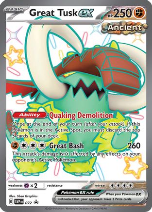 Great Tusk ex 072  - Holofoil SV Scarlet & Violet Promo Cards