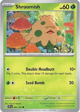 Shroomish 006/162 - Reverse Holofoil Temporal Forces
