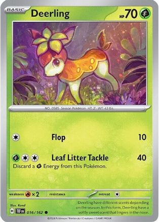 Deerling 016/162 - Reverse Holofoil Temporal Forces