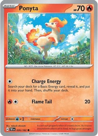 Ponyta 026/162 - Reverse Holofoil Temporal Forces