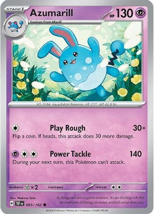 Azumarill 065/162 - Reverse Holofoil Temporal Forces