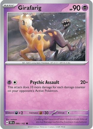 Girafarig 066/162 - Reverse Holofoil Temporal Forces