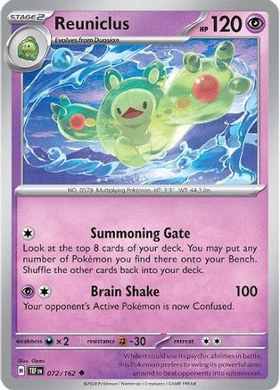 Reuniclus 072/162  - Reverse Holofoil SV05 Temporal Forces