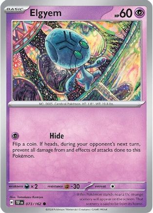 Elgyem 073/162  - Reverse Holofoil SV05 Temporal Forces