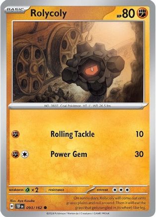 Rolycoly 093/162  - Reverse Holofoil SV05 Temporal Forces
