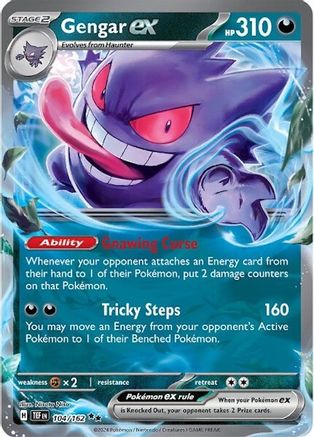 Gengar ex 104/162  - Holofoil SV05 Temporal Forces