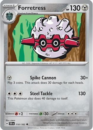 Forretress 110/162  - Reverse Holofoil SV05 Temporal Forces