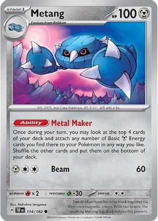 Metang 114/162 - Reverse Holofoil Temporal Forces