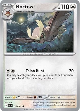 Noctowl 127/162 - Reverse Holofoil Temporal Forces