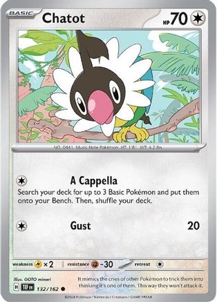 Chatot 132/162 - Reverse Holofoil Temporal Forces