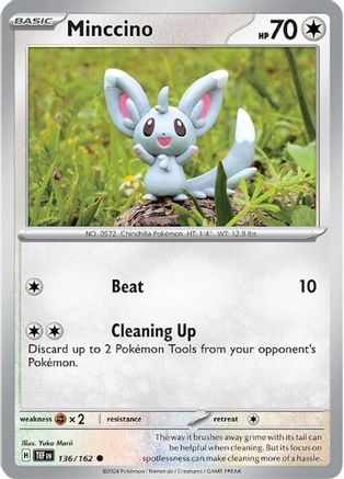 Minccino 136/162  - Reverse Holofoil SV05 Temporal Forces