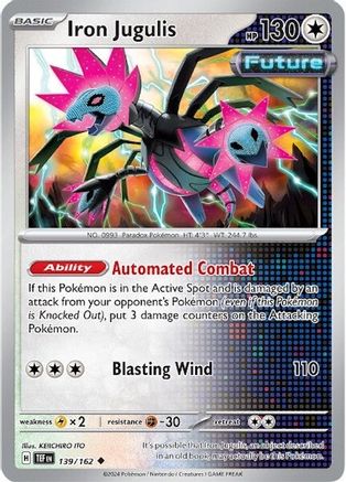 Iron Jugulis 139/162 - Reverse Holofoil Temporal Forces
