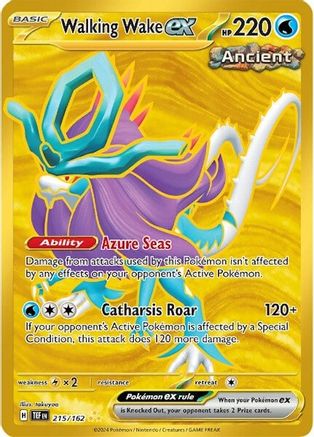 Walking Wake ex 215/162  - Holofoil SV05 Temporal Forces