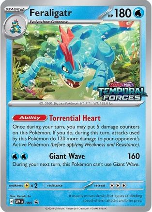 Feraligatr (Prerelease) 089  - Holofoil SV Scarlet & Violet Promo Cards
