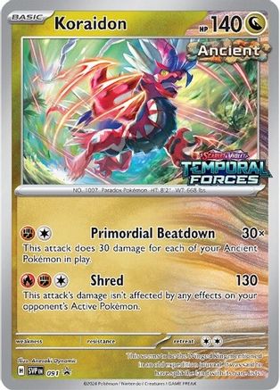 Koraidon (Prerelease) 091  - Holofoil SV Scarlet & Violet Promo Cards