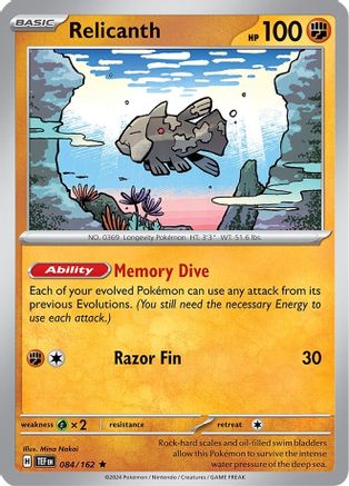 Relicanth 084/162  Deck Exclusives