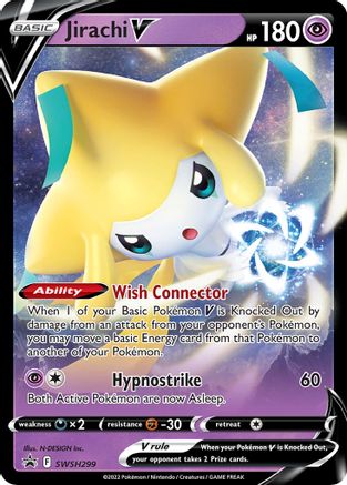 Jirachi V - 299 SWSH299  - Holofoil SWSH Sword & Shield Promo Cards