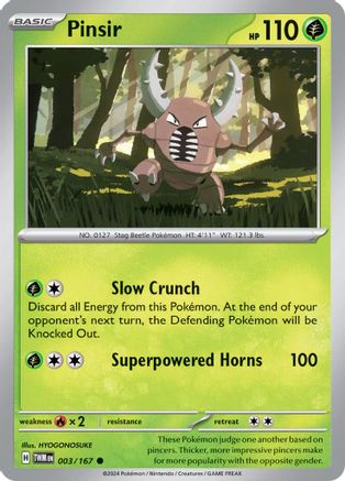 Pinsir 003/167 - Reverse Holofoil Twilight Masquerade
