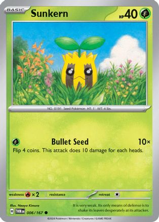 Sunkern 006/167 - Reverse Holofoil Twilight Masquerade