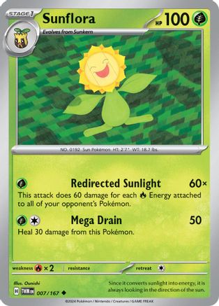 Sunflora 007/167 - Reverse Holofoil Twilight Masquerade