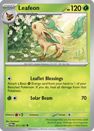 Leafeon 011/167  - Reverse Holofoil SV06 Twilight Masquerade