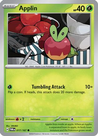 Applin 017/167 - Reverse Holofoil Twilight Masquerade