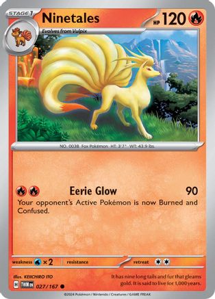 Ninetales 027/167 - Reverse Holofoil Twilight Masquerade