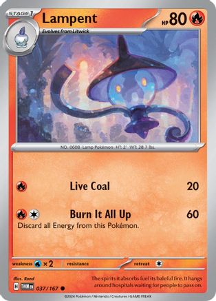 Lampent 037/167 - Reverse Holofoil Twilight Masquerade