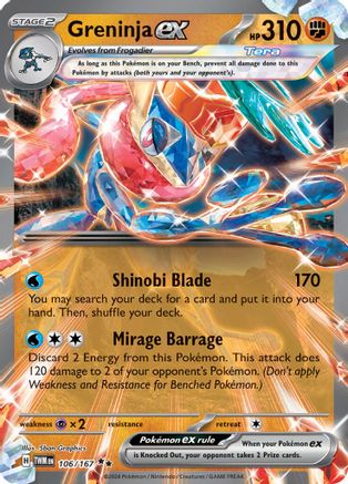 Greninja ex 106/167  - Holofoil SV06 Twilight Masquerade
