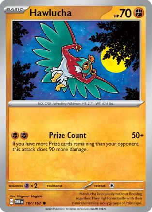 Hawlucha 107/167  - Reverse Holofoil SV06 Twilight Masquerade