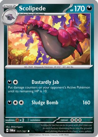 Scolipede 117/167 - Reverse Holofoil Twilight Masquerade