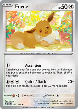 Eevee 135/167 - Reverse Holofoil Twilight Masquerade