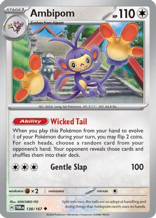 Ambipom 138/167 - Reverse Holofoil Twilight Masquerade