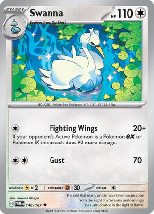 Swanna 140/167 - Reverse Holofoil Twilight Masquerade